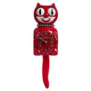 Retro Red Lady Kitchen Edition Kit-Cat Klock